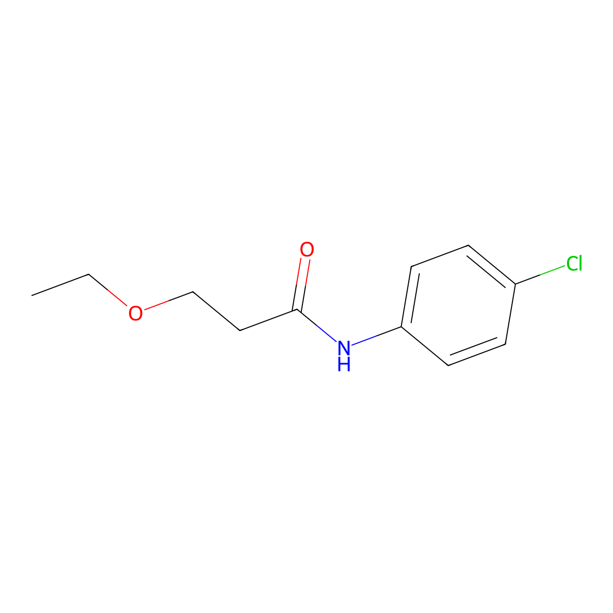 N-(4-chlorophenyl)-3-ethoxypropanamide molecular structure, CAS 831185-88-7