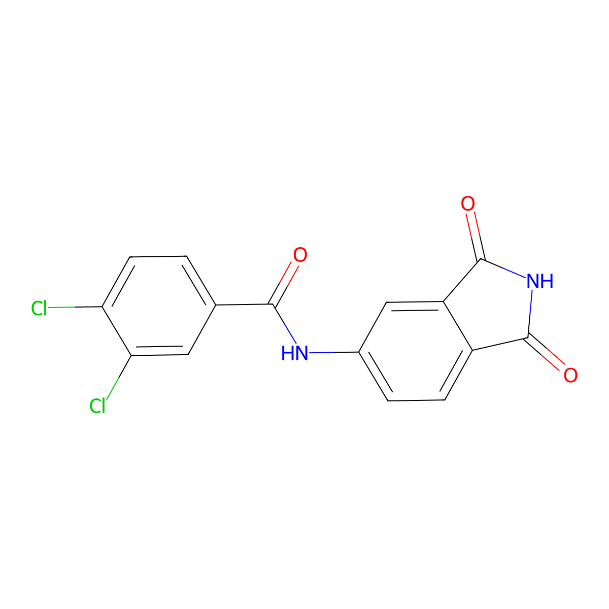 3,4-dichloro-N-(1,3-dioxoisoindol-5-yl)benzamide molecular structure, CAS 831186-05-1