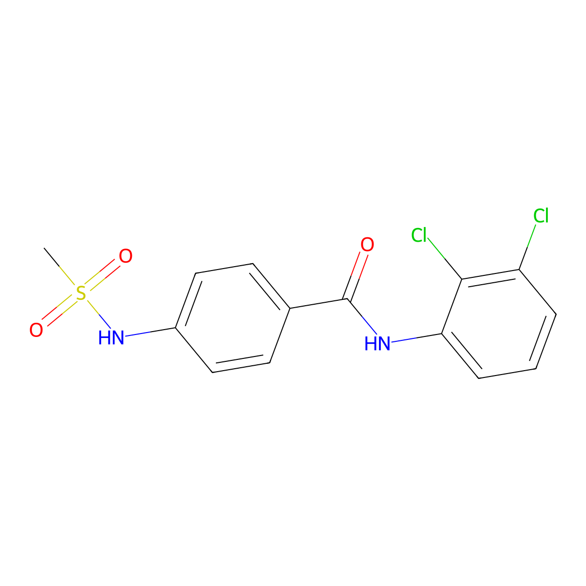 N-(2,3-dichlorophenyl)-4-(methanesulfonamido)benzamide molecular structure, CAS 831187-01-0