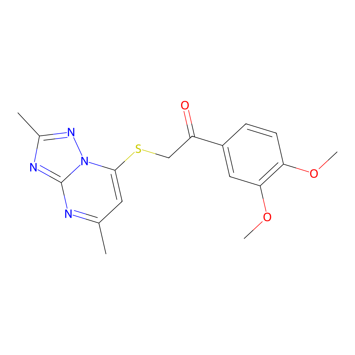 1-(3,4-Dimethoxyphenyl)-2-[(2,5-dimethyl[1,2,4]triazolo[1,5-a]pyrimidin-7-yl)thio]ethanone molecular structure, CAS 831187-11-2