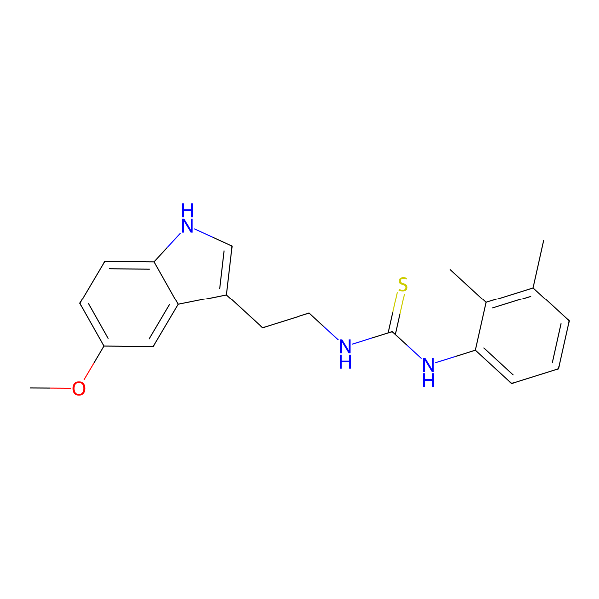 1-(2,3-dimethylphenyl)-3-[2-(5-methoxy-1H-indol-3-yl)ethyl]thiourea molecular structure, CAS 831188-00-2
