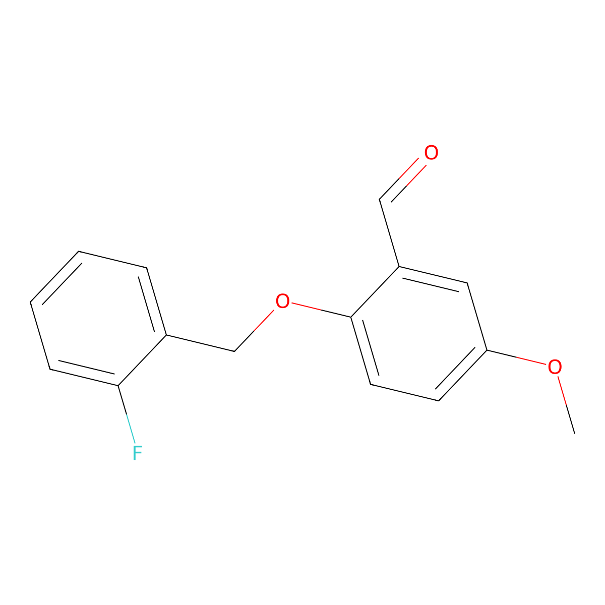 2-[(2-Fluorophenyl)methoxy]-5-methoxybenzaldehyde molecular structure, CAS 831188-46-6