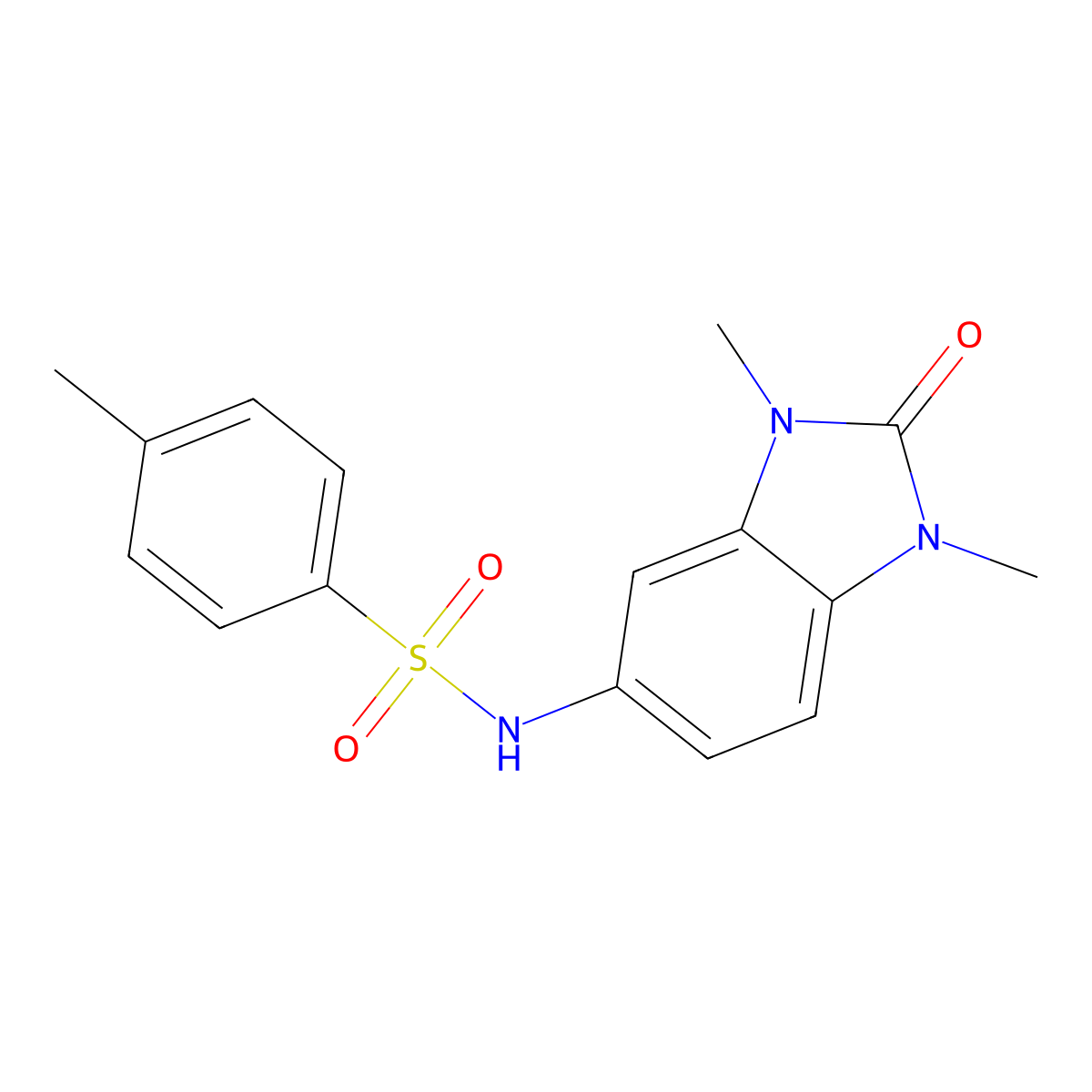 N-(1,3-dimethyl-2-oxobenzimidazol-5-yl)-4-methylbenzenesulfonamide molecular structure, CAS 831188-51-3