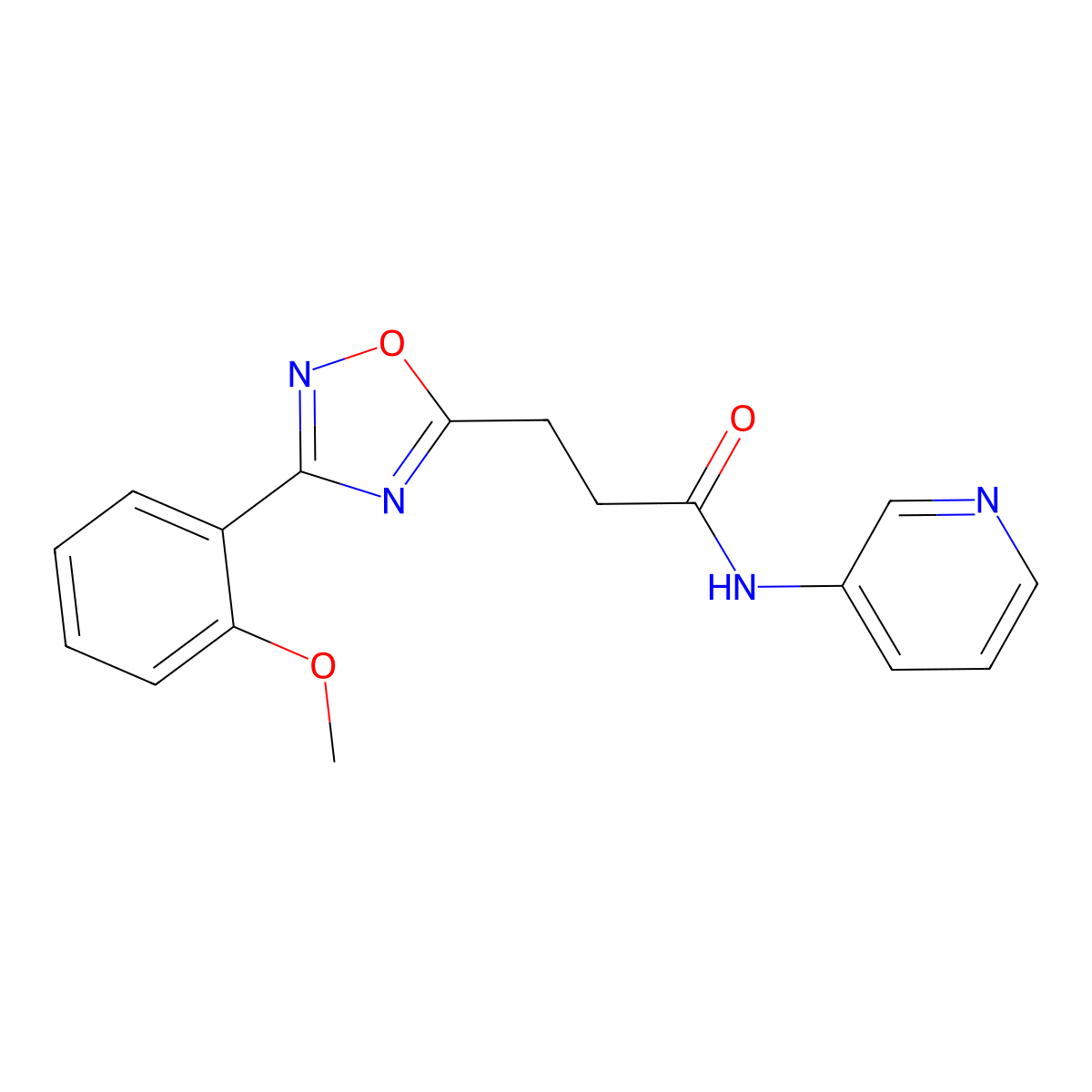 3-[3-(2-methoxyphenyl)-1,2,4-oxadiazol-5-yl]-N-pyridin-3-ylpropanamide molecular structure, CAS 831188-92-2