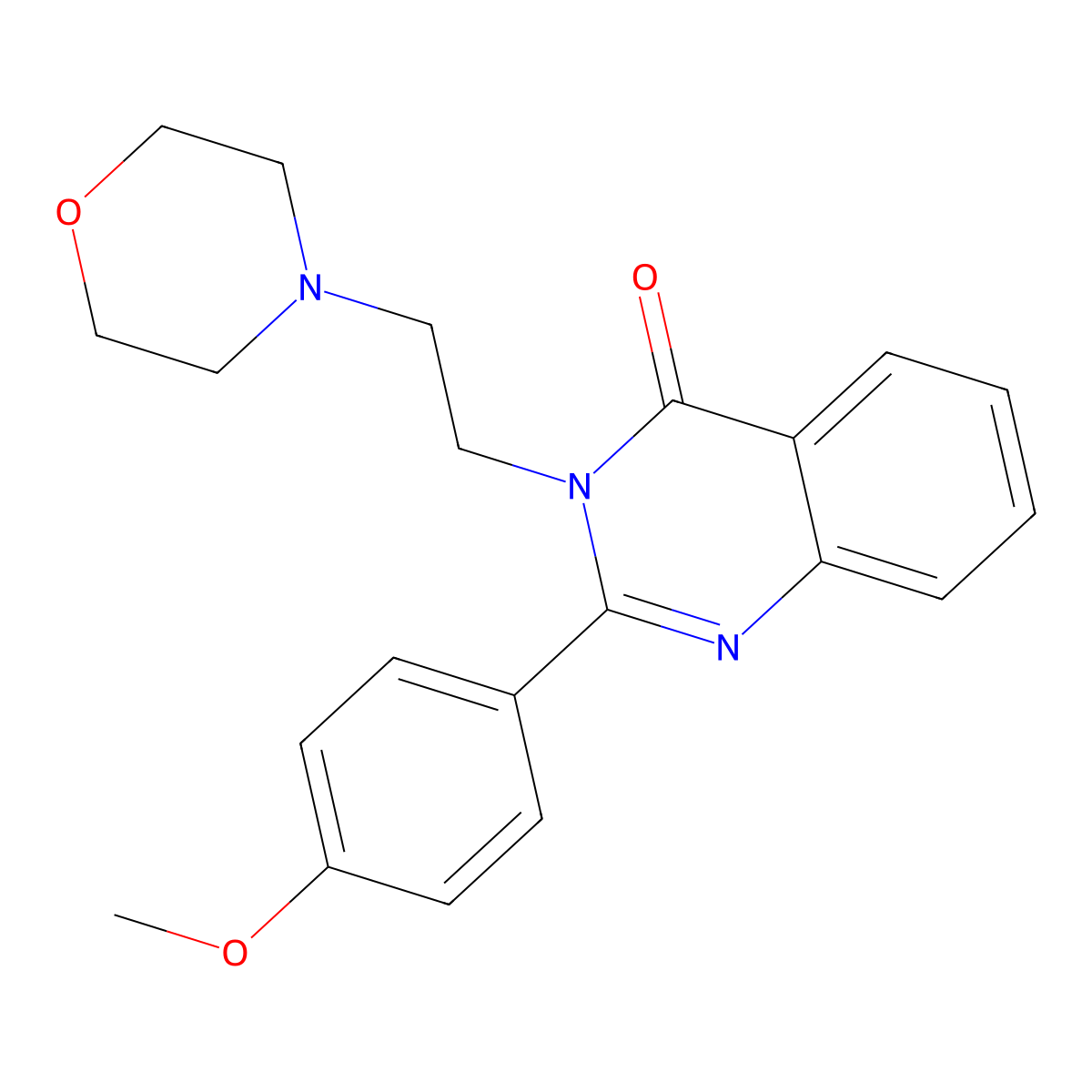2-(4-Methoxyphenyl)-3-(2-morpholin-4-ylethyl)quinazolin-4-one molecular structure, CAS 831189-06-1