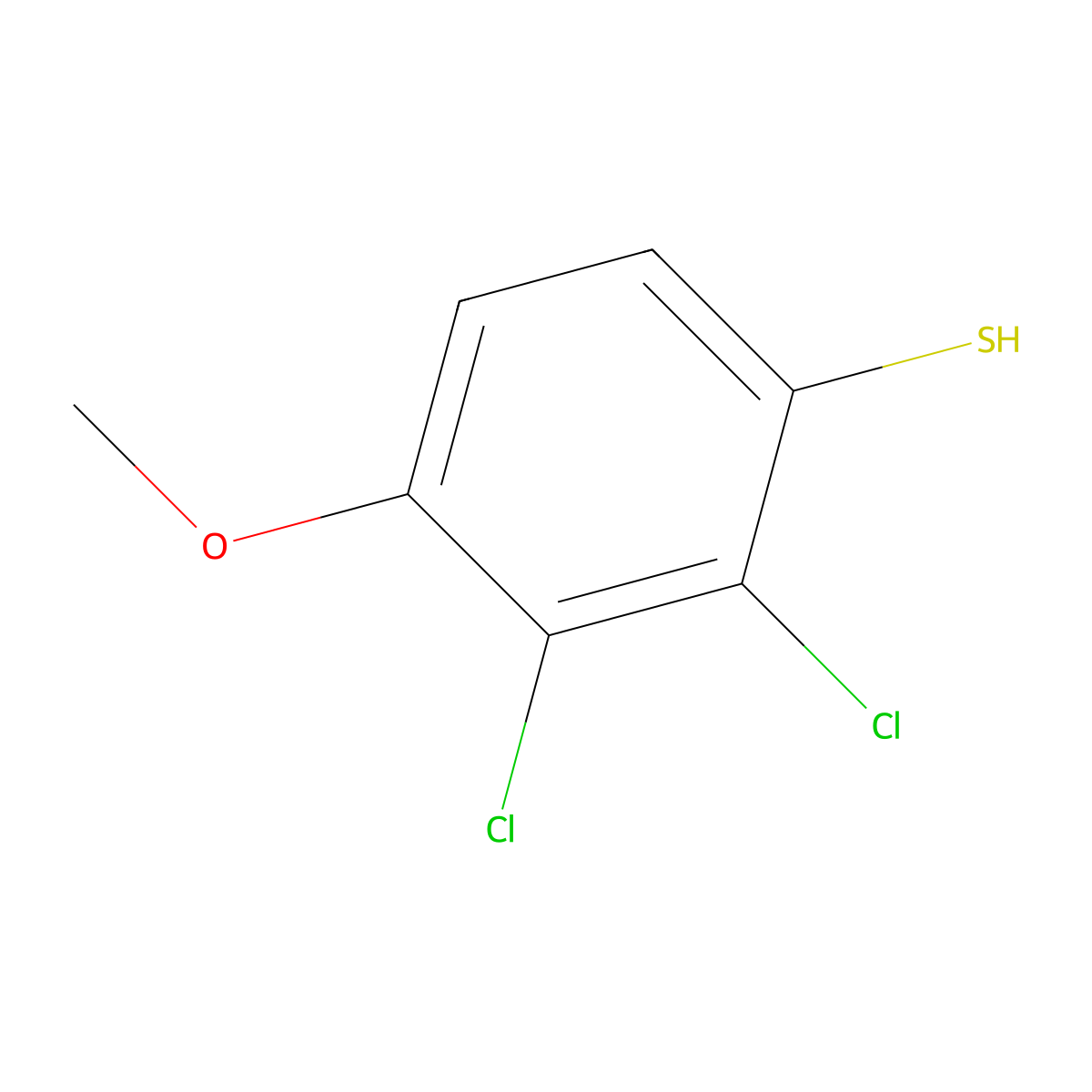 2,3-Dichloro-4-methoxybenzene-1-thiol molecular structure, CAS 83119-51-1