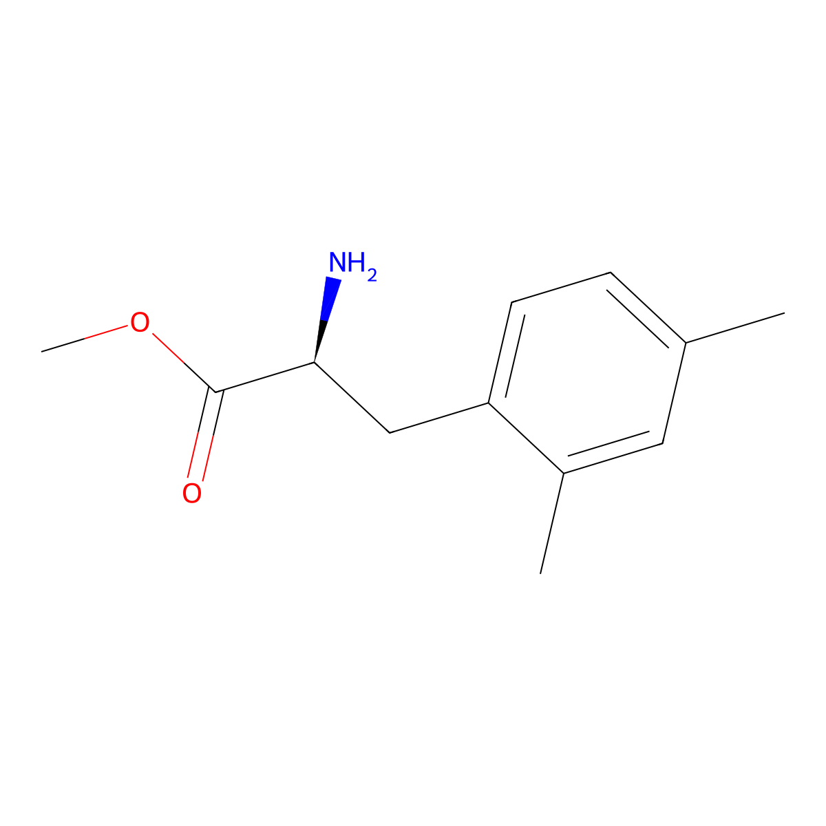 Methyl (2S)-2-amino-3-(2,4-dimethylphenyl)propanoate molecular structure, CAS 831191-86-7