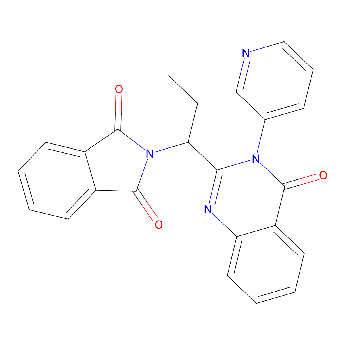 2-[1-(4-Oxo-3-pyridin-3-ylquinazolin-2-yl)propyl]isoindole-1,3-dione molecular structure, CAS 831192-92-8