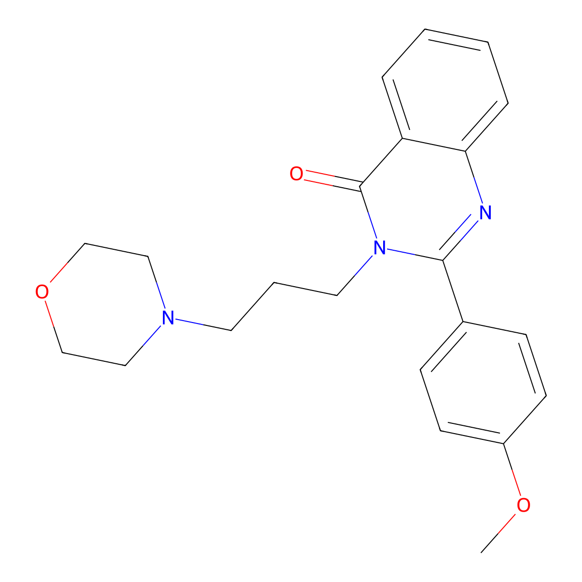 2-(4-Methoxyphenyl)-3-(3-morpholin-4-ylpropyl)quinazolin-4-one molecular structure, CAS 831193-32-9
