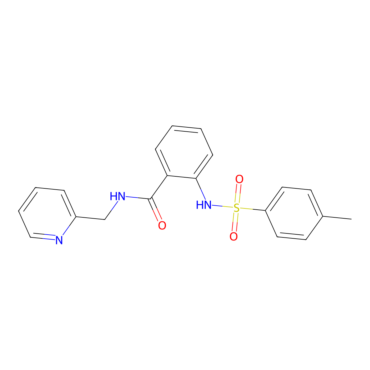 2-[(4-methylphenyl)sulfonylamino]-N-(pyridin-2-ylmethyl)benzamide molecular structure, CAS 831194-19-5