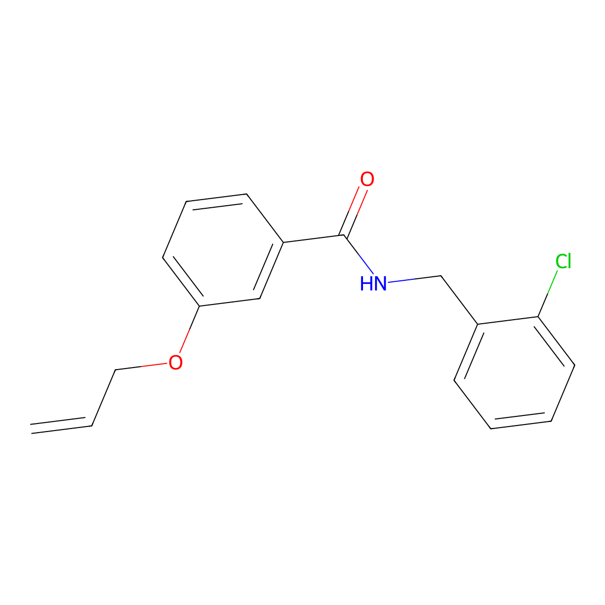 N-[(2-chlorophenyl)methyl]-3-prop-2-enoxybenzamide molecular structure, CAS 831194-91-3