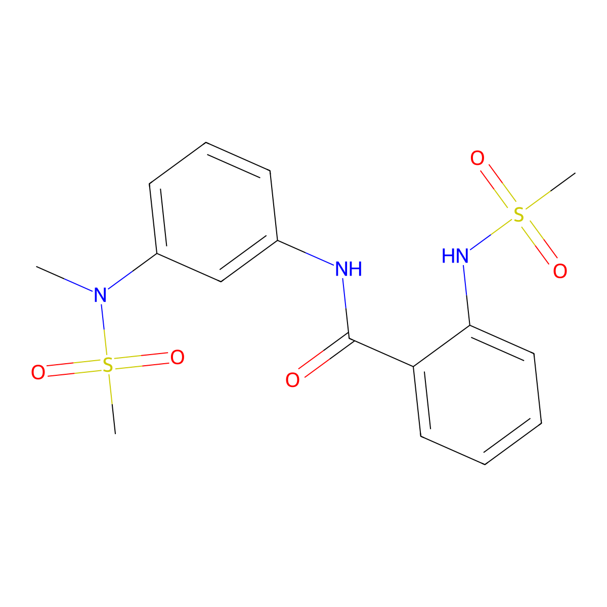 2-(methanesulfonamido)-N-[3-[methyl(methylsulfonyl)amino]phenyl]benzamide molecular structure, CAS 831197-99-0