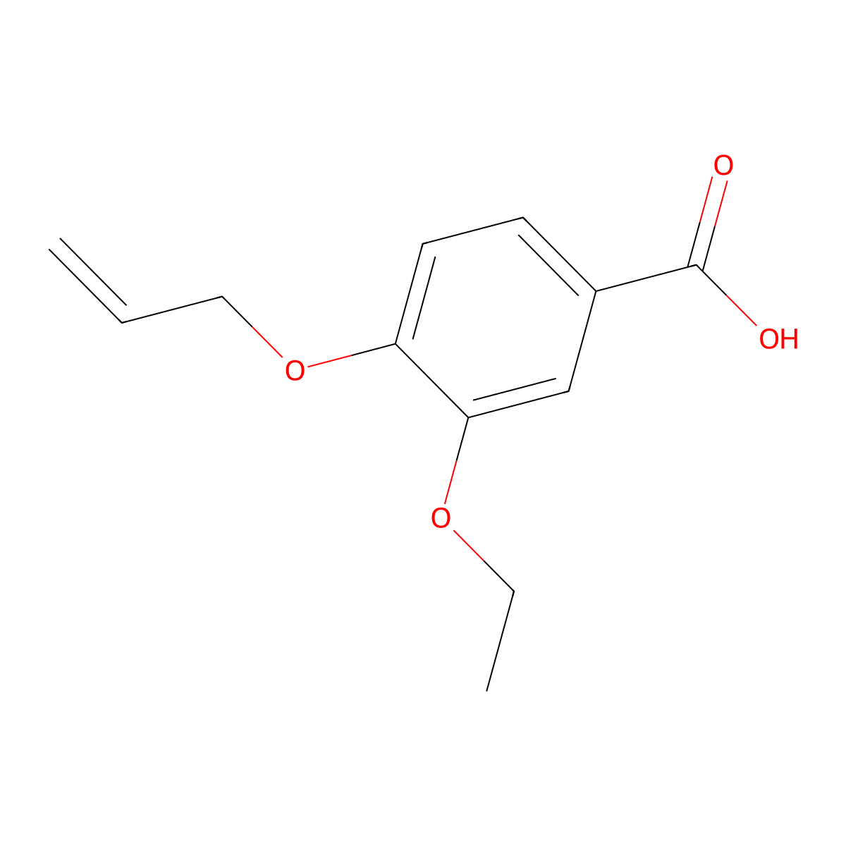 4-(Allyloxy)-3-ethoxybenzoic acid molecular structure, CAS 831198-97-1