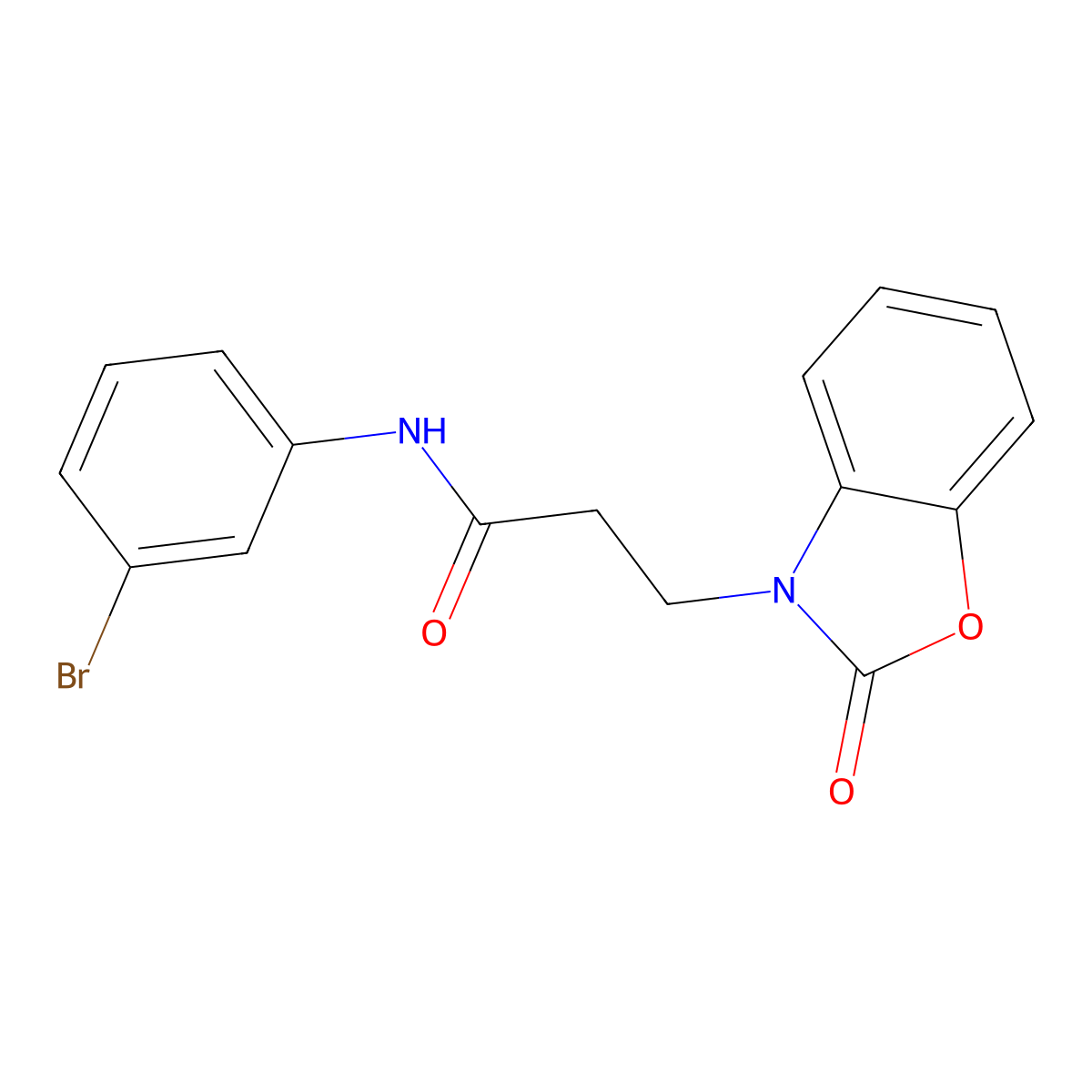 N-(3-bromophenyl)-3-(2-oxo-1,3-benzoxazol-3(2H)-yl)propanamide molecular structure, CAS 831199-98-5