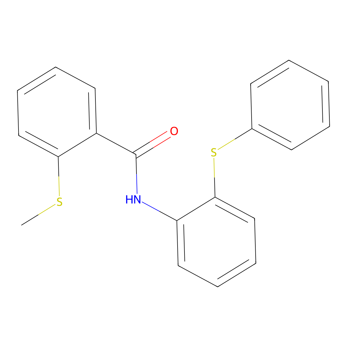 2-methylsulfanyl-N-(2-phenylsulfanylphenyl)benzamide molecular structure, CAS 831200-43-2
