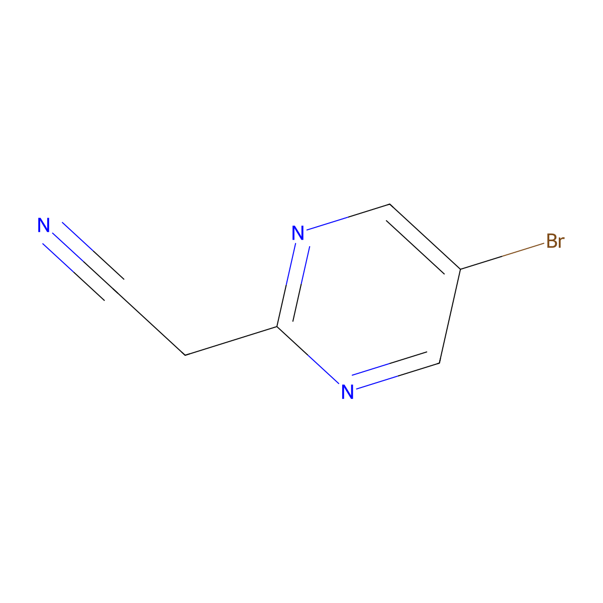 2-(5-Bromopyrimidin-2-YL)acetonitrile molecular structure, CAS 831203-15-7