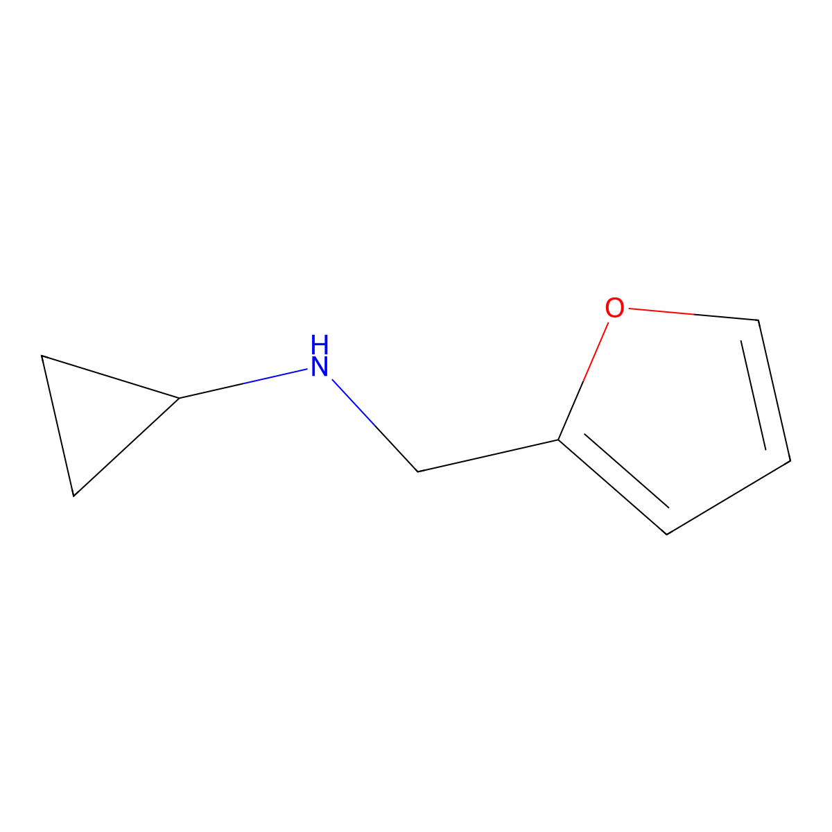 N-(furan-2-ylmethyl)cyclopropanamine molecular structure, CAS 831203-37-3
