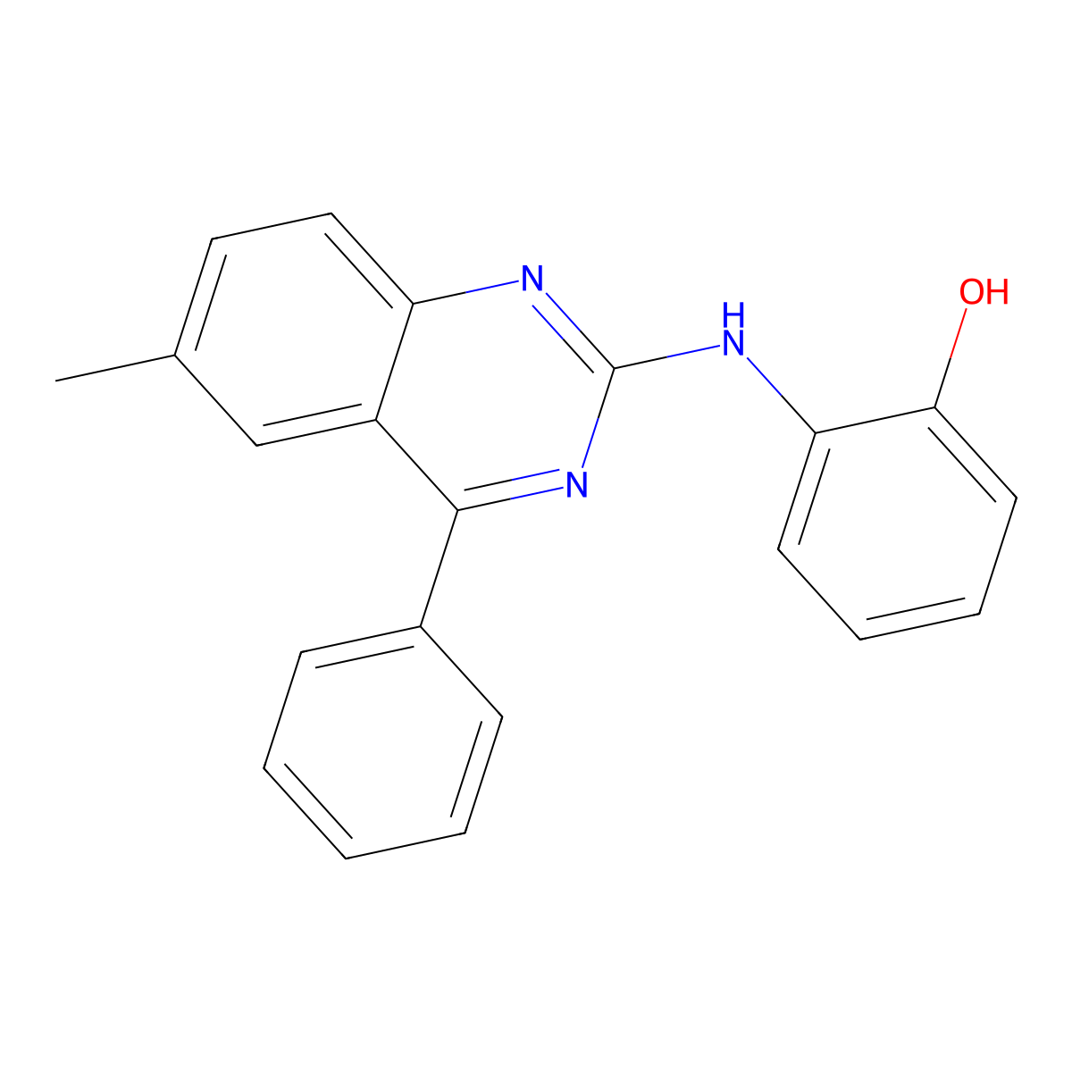 2-[(6-Methyl-4-phenylquinazolin-2-yl)amino]phenol molecular structure, CAS 831204-97-8