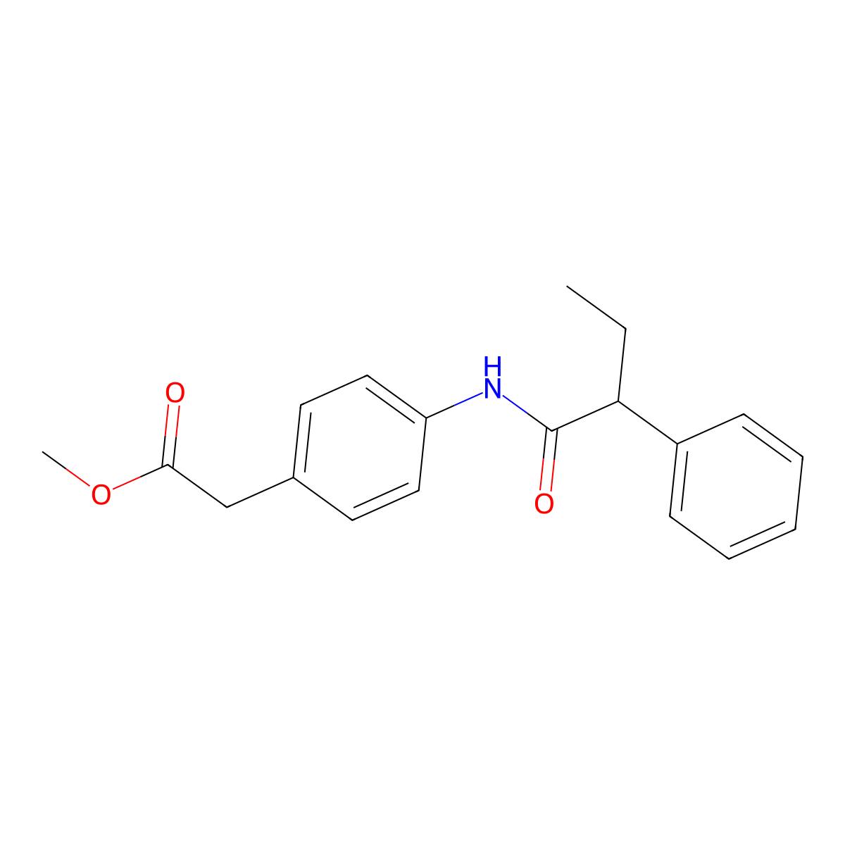 Methyl {4-[(2-phenylbutanoyl)amino]phenyl}acetate molecular structure, CAS 831205-06-2