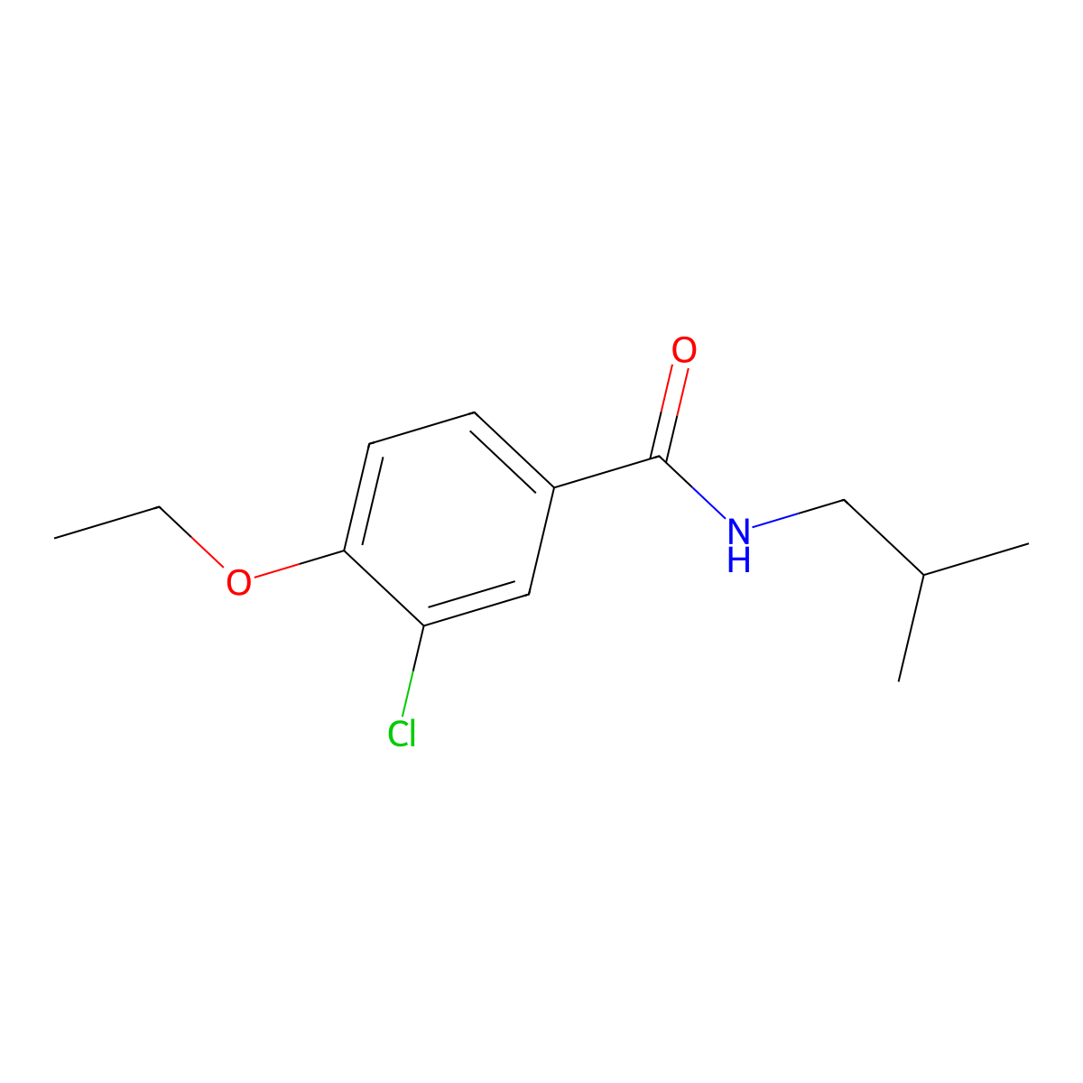 3-chloro-4-ethoxy-N-(2-methylpropyl)benzamide molecular structure, CAS 831205-21-1