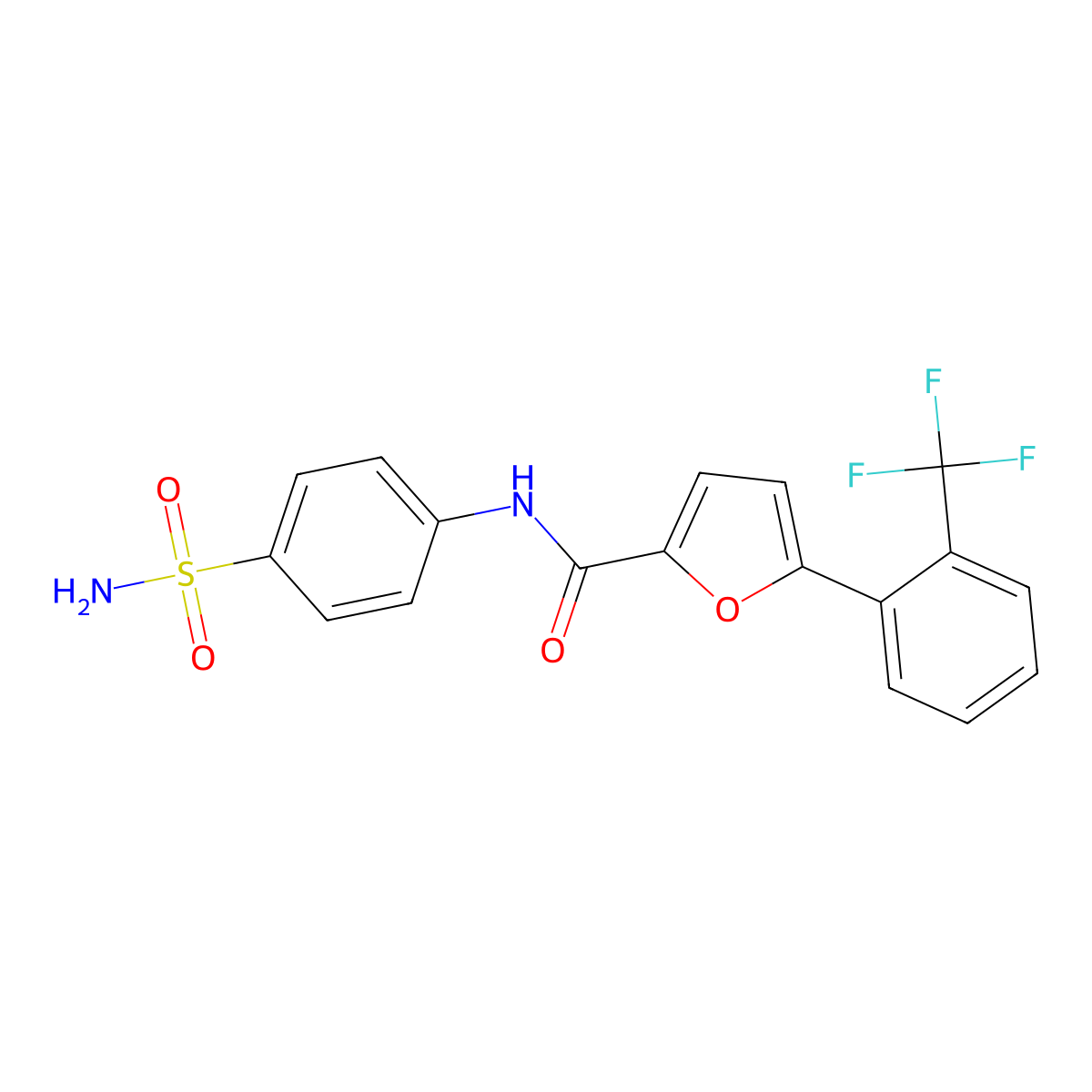 N-(4-sulfamoylphenyl)-5-[2-(trifluoromethyl)phenyl]furan-2-carboxamide molecular structure, CAS 831205-31-3