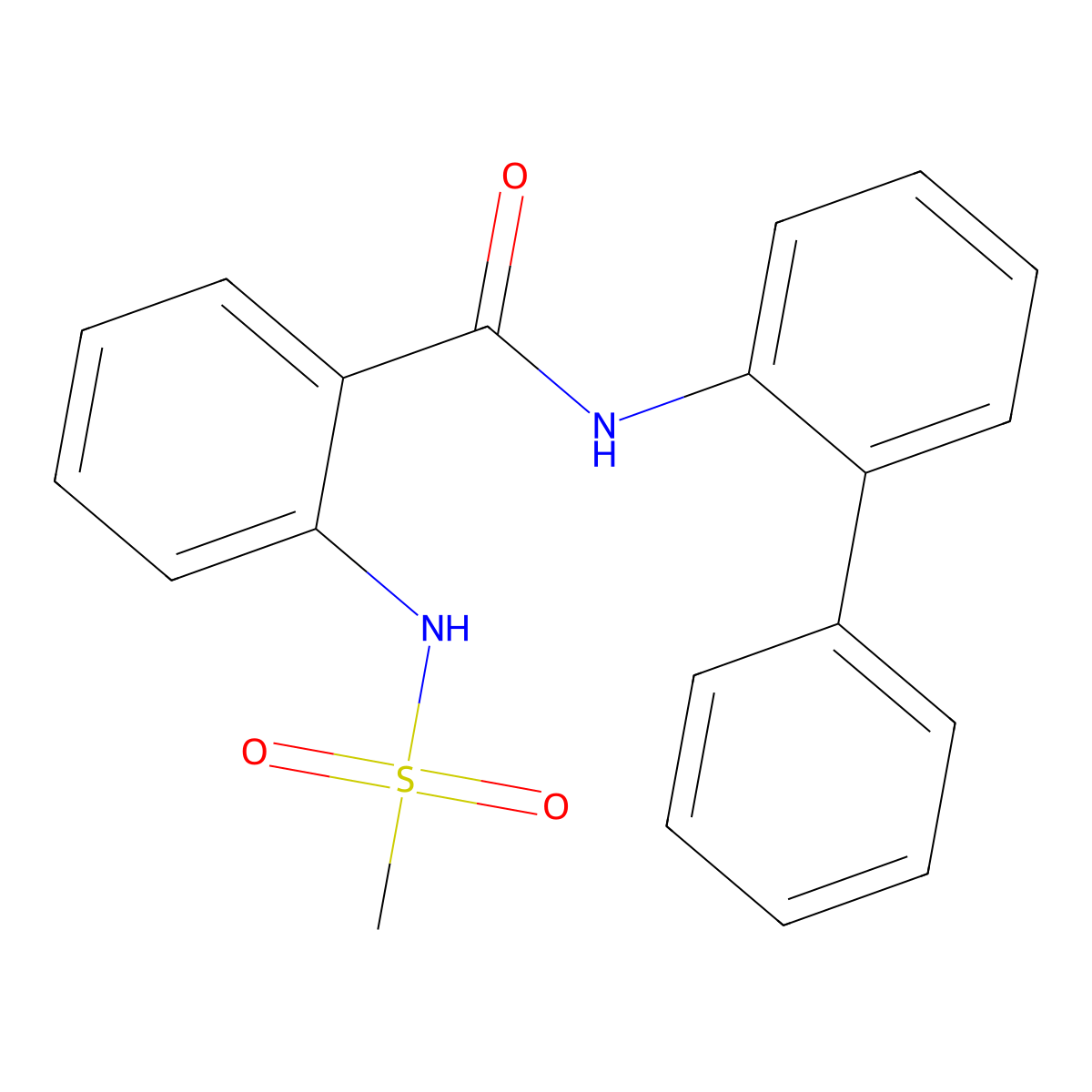 2-(methanesulfonamido)-N-(2-phenylphenyl)benzamide molecular structure, CAS 831205-73-3