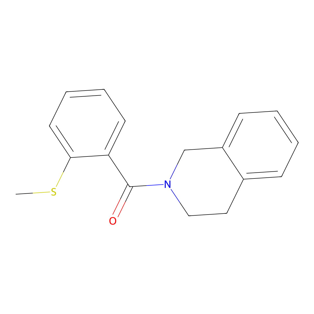 3,4-dihydro-1H-isoquinolin-2-yl-(2-methylsulfanylphenyl)methanone molecular structure, CAS 831206-04-3