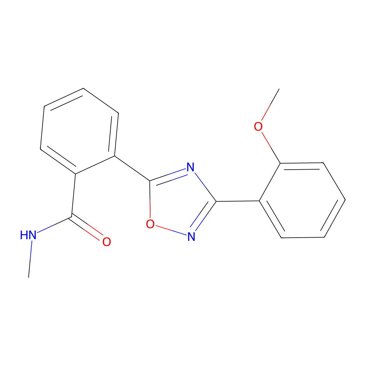 2-[3-(2-methoxyphenyl)-1,2,4-oxadiazol-5-yl]-N-methylbenzamide molecular structure, CAS 831206-16-7