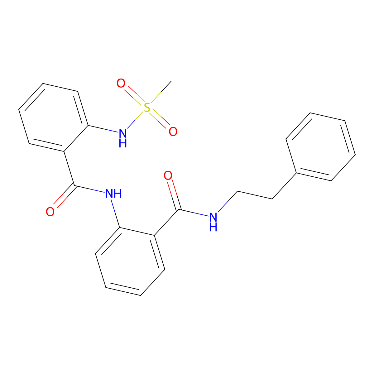 2-[(methylsulfonyl)amino]-N-{2-[(2-phenylethyl)carbamoyl]phenyl}benzamide molecular structure, CAS 831206-35-0