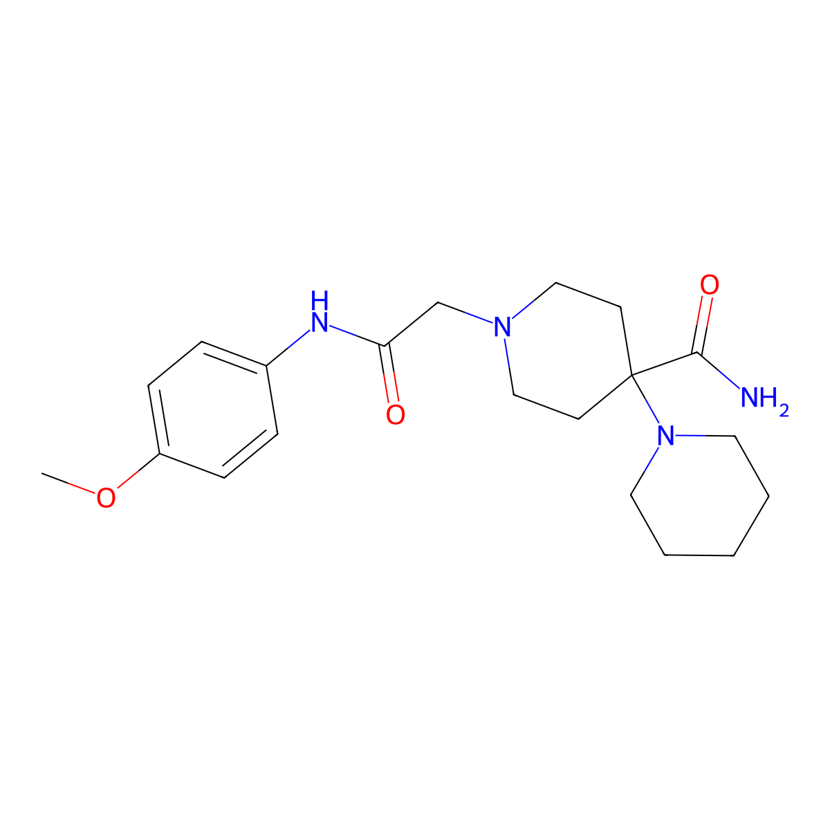 1'-{2-[(4-Methoxyphenyl)amino]-2-oxoethyl}-1,4'-bipiperidine-4'-carboxamide molecular structure, CAS 831206-58-7