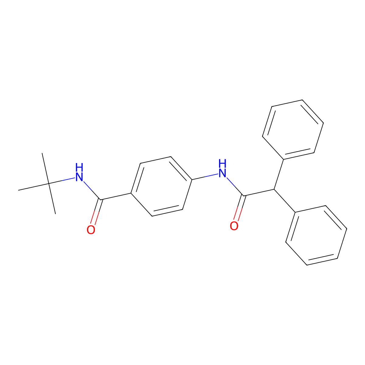 N-tert-butyl-4-[(diphenylacetyl)amino]benzamide molecular structure, CAS 831206-61-2