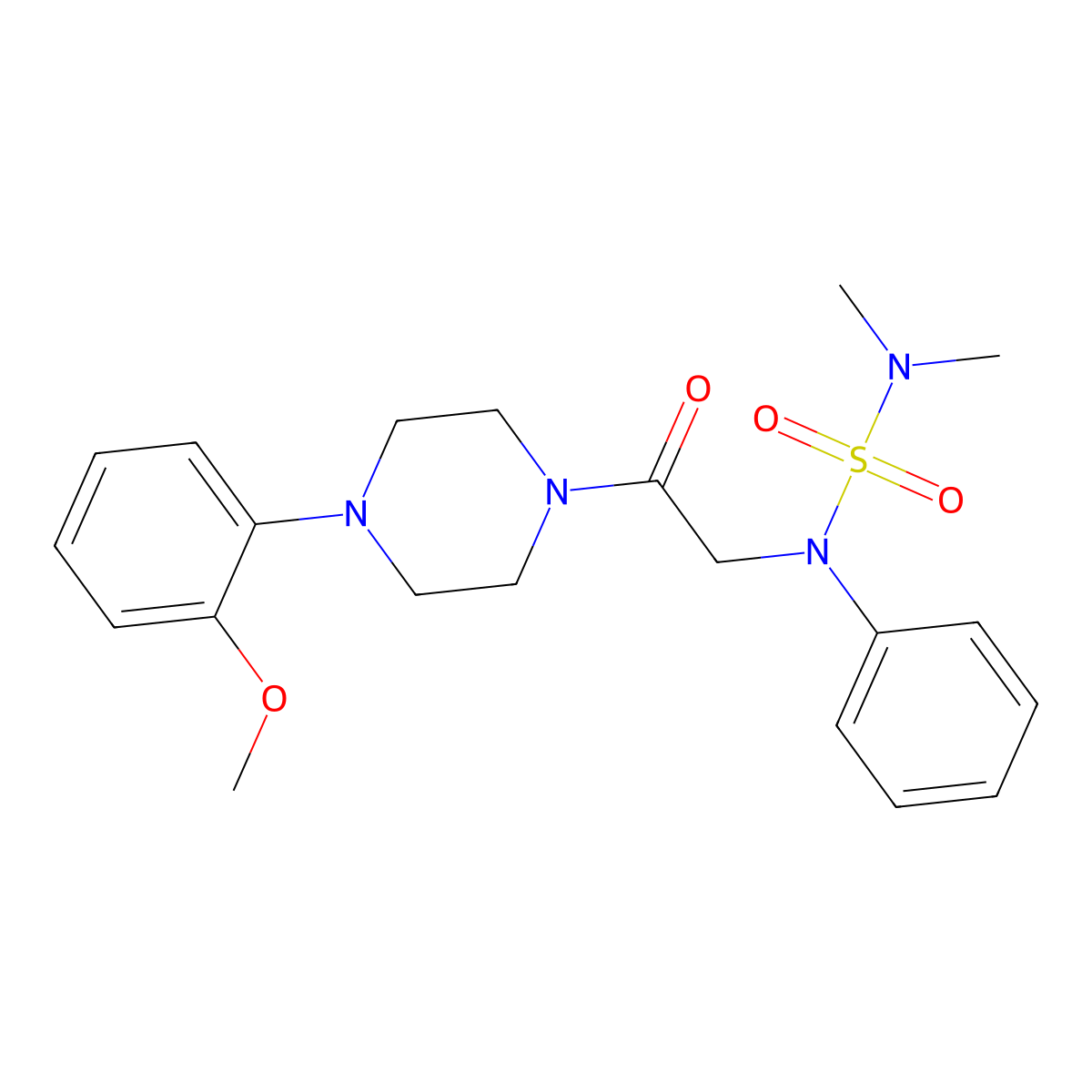 2-[N-(dimethylsulfamoyl)anilino]-1-[4-(2-methoxyphenyl)piperazin-1-yl]ethanone molecular structure, CAS 831207-02-4