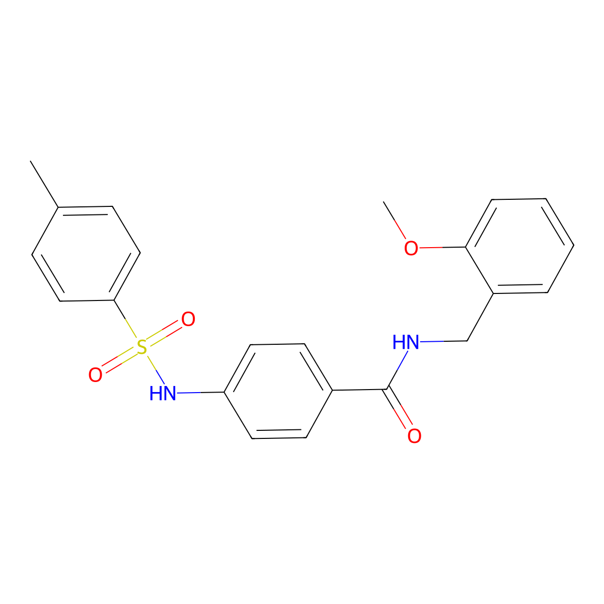 N-[(2-methoxyphenyl)methyl]-4-[(4-methylphenyl)sulfonylamino]benzamide molecular structure, CAS 831207-31-9