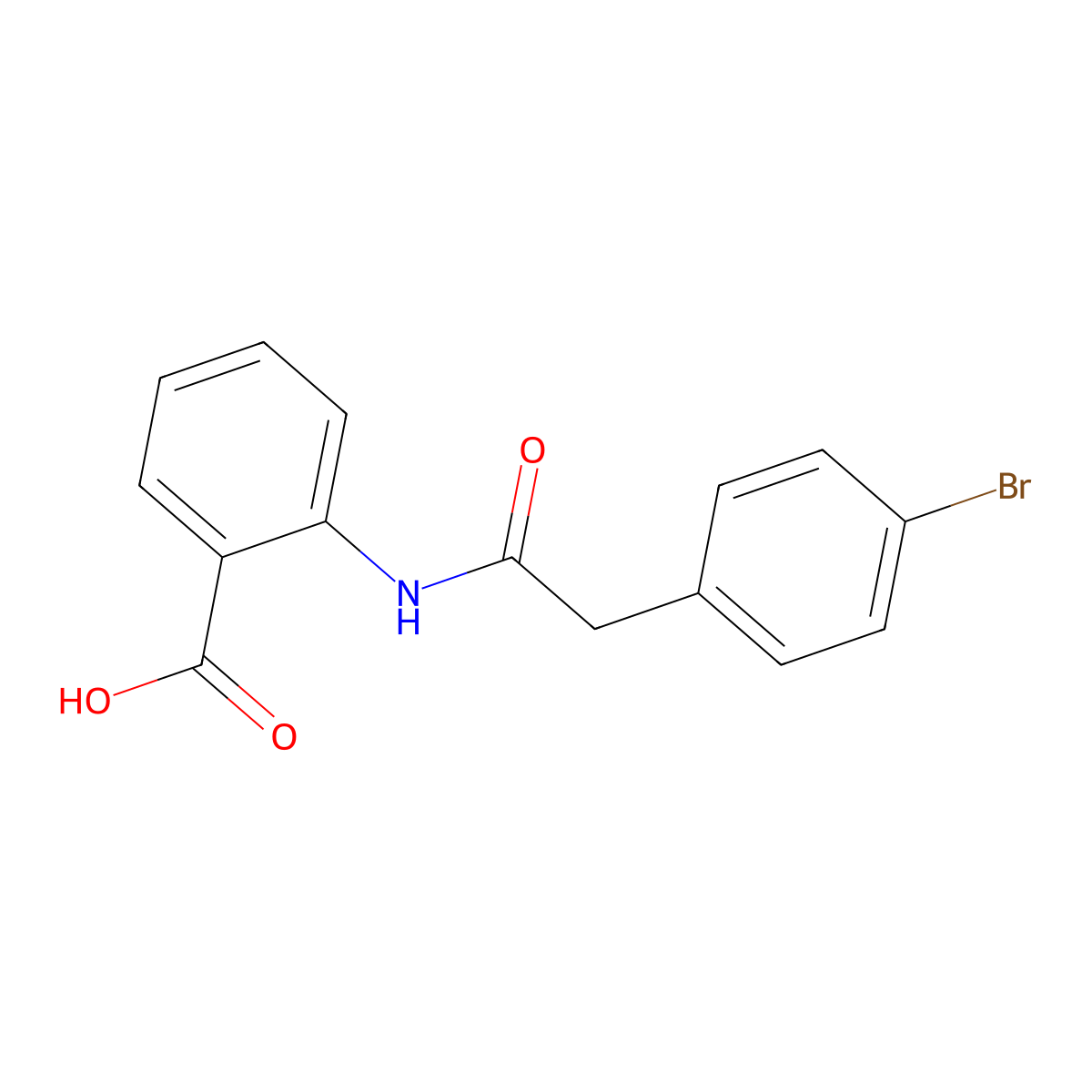 2-[2-(4-Bromophenyl)acetamido]benzoic acid molecular structure, CAS 831207-45-5