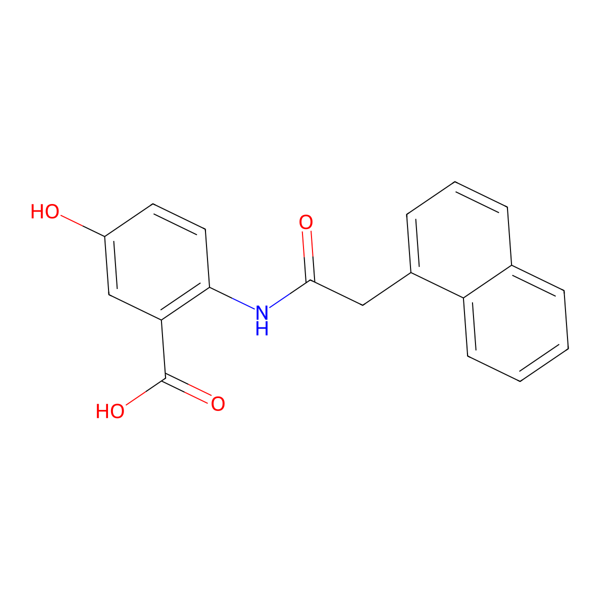 5-Hydroxy-2-[(naphthalen-1-ylacetyl)amino]benzoic acid molecular structure, CAS 831208-03-8