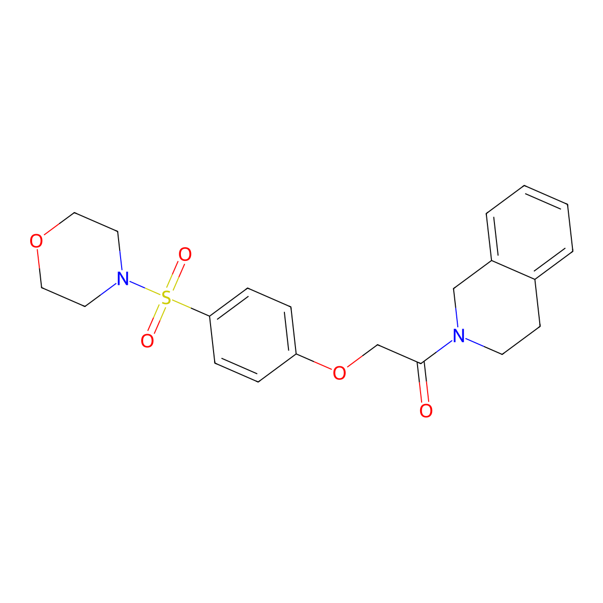 2-{[4-(4-Morpholinylsulfonyl)phenoxy]acetyl}-1,2,3,4-tetrahydroisoquinoline molecular structure, CAS 831208-13-0