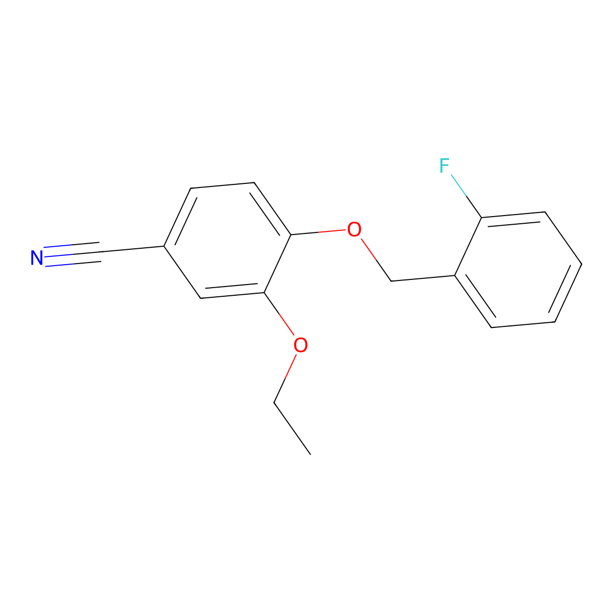 3-Ethoxy-4-[(2-fluorophenyl)methoxy]benzonitrile molecular structure, CAS 831208-42-5