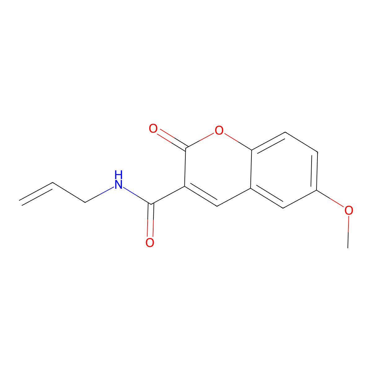 N-allyl-6-methoxy-2-oxo-2H-chromene-3-carboxamide molecular structure, CAS 831209-00-8
