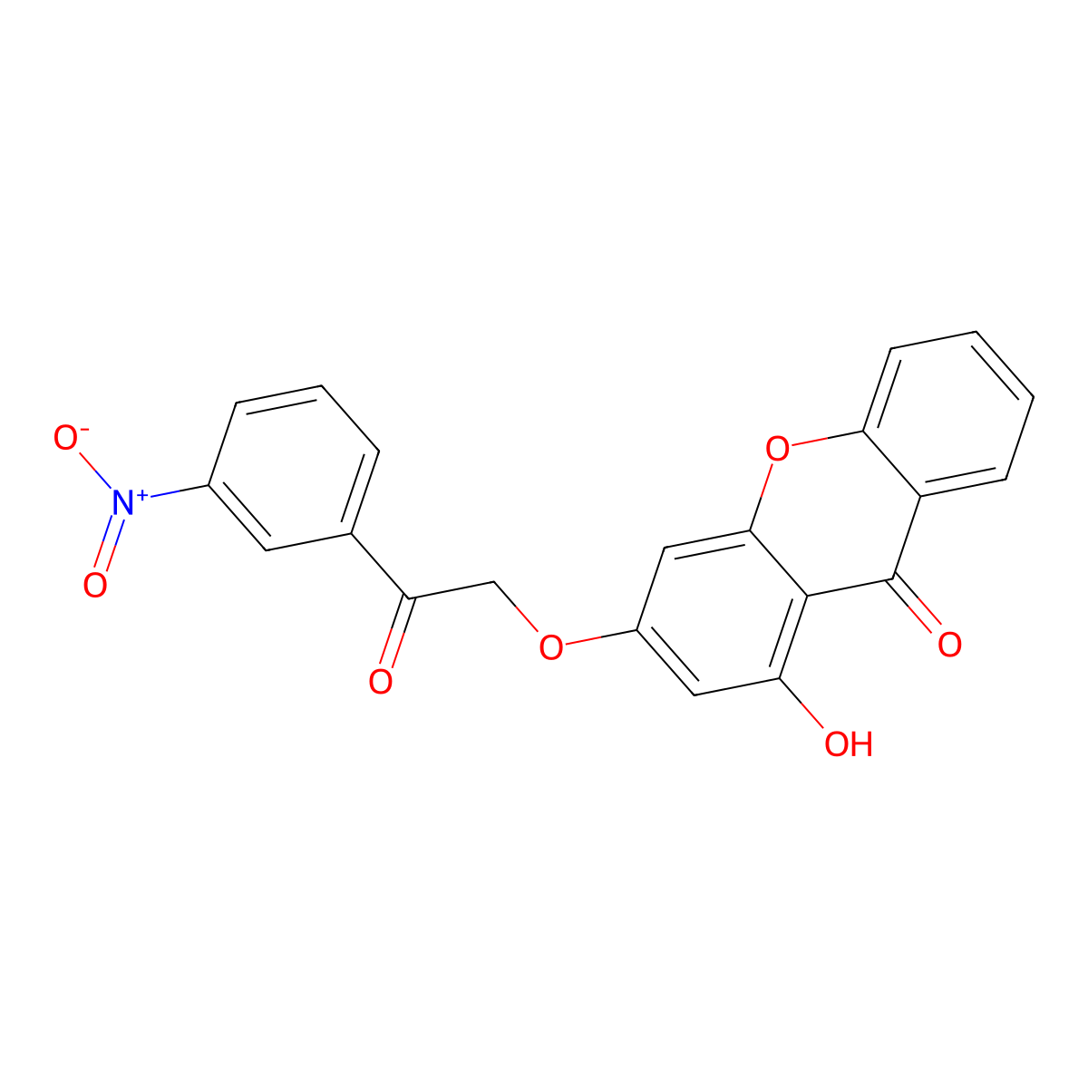 1-Hydroxy-3-[2-(3-nitrophenyl)-2-oxoethoxy]xanthen-9-one molecular structure, CAS 831209-12-2