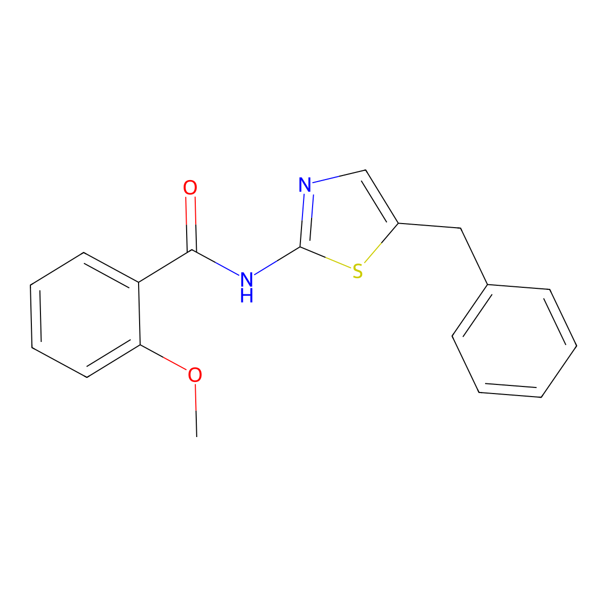 N-(5-benzyl-1,3-thiazol-2-yl)-2-methoxybenzamide molecular structure, CAS 831209-29-1