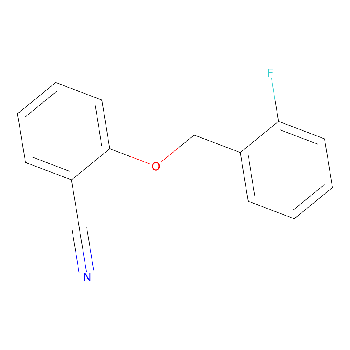 2-[(2-Fluorophenyl)methoxy]benzonitrile molecular structure, CAS 831211-52-0