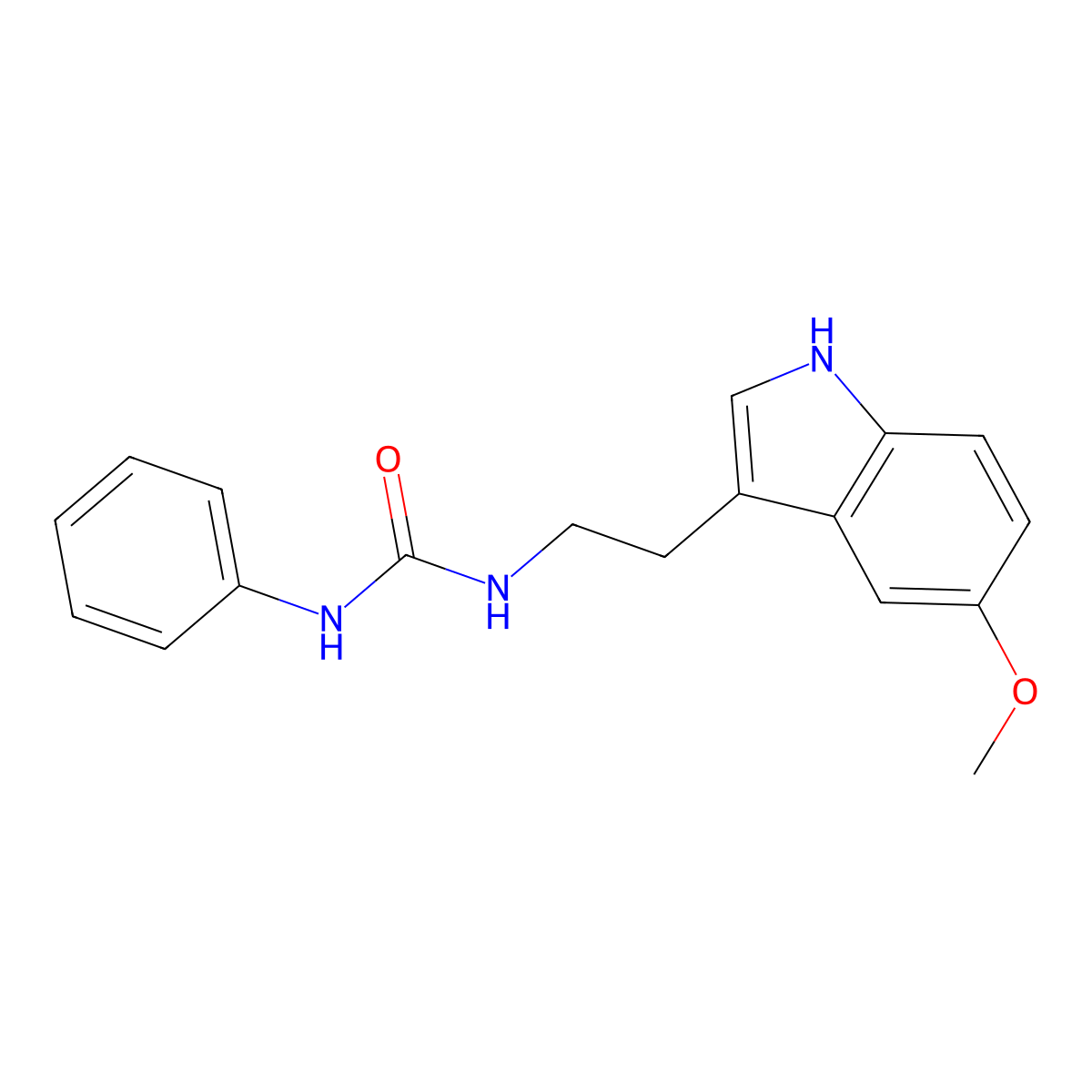 1-[2-(5-methoxy-1H-indol-3-yl)ethyl]-3-phenylurea molecular structure, CAS 831212-68-1