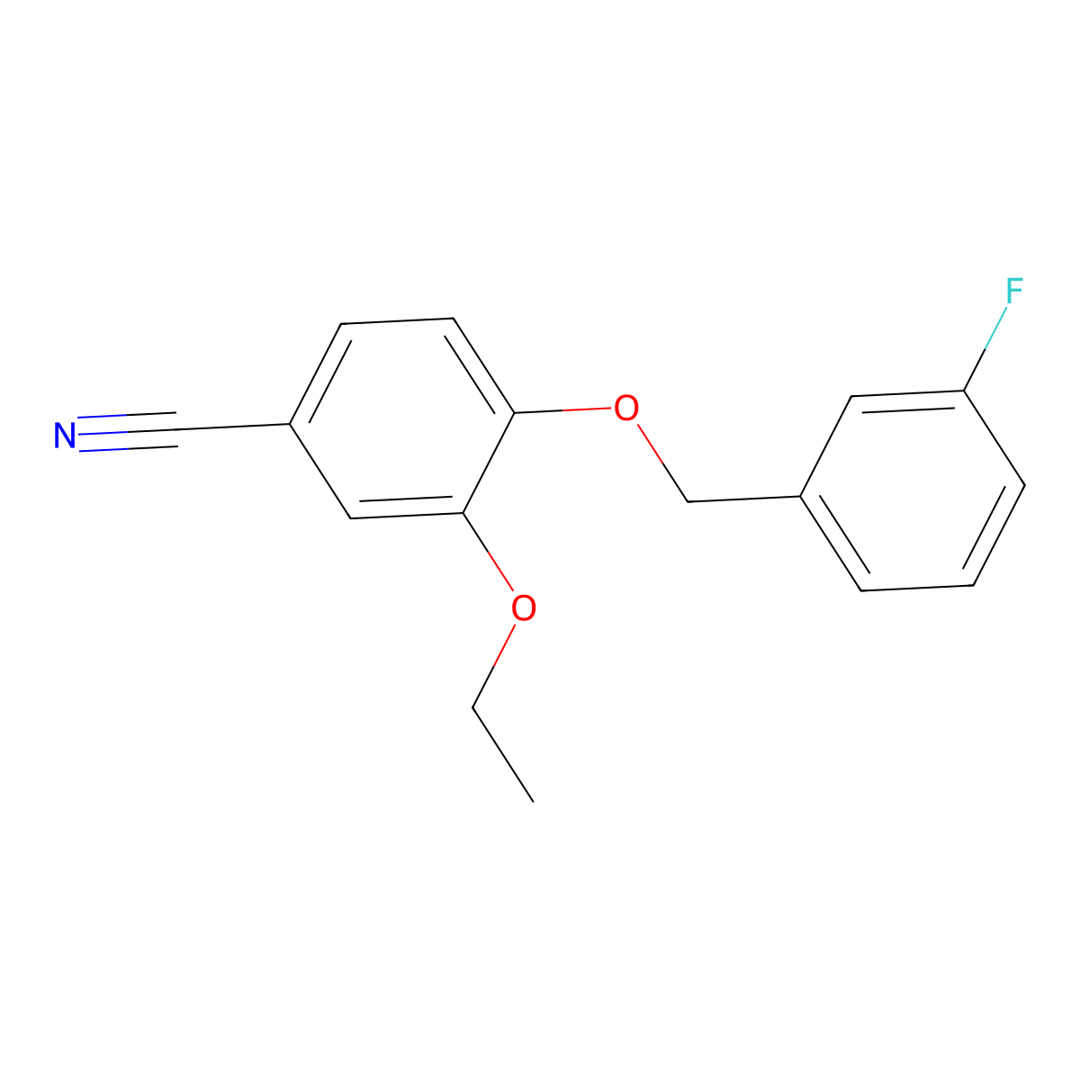 3-Ethoxy-4-[(3-fluorophenyl)methoxy]benzonitrile molecular structure, CAS 831212-91-0