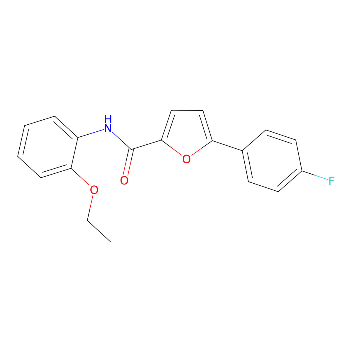 N-(2-ethoxyphenyl)-5-(4-fluorophenyl)furan-2-carboxamide molecular structure, CAS 831213-01-5