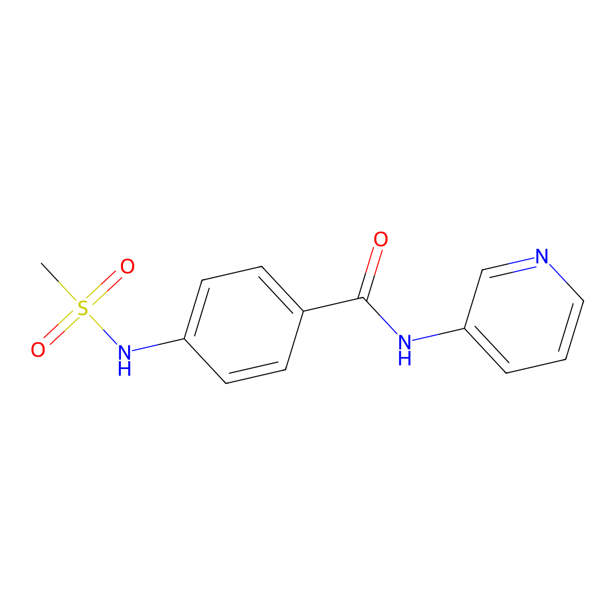 4-(methanesulfonamido)-N-pyridin-3-ylbenzamide molecular structure, CAS 831214-35-8