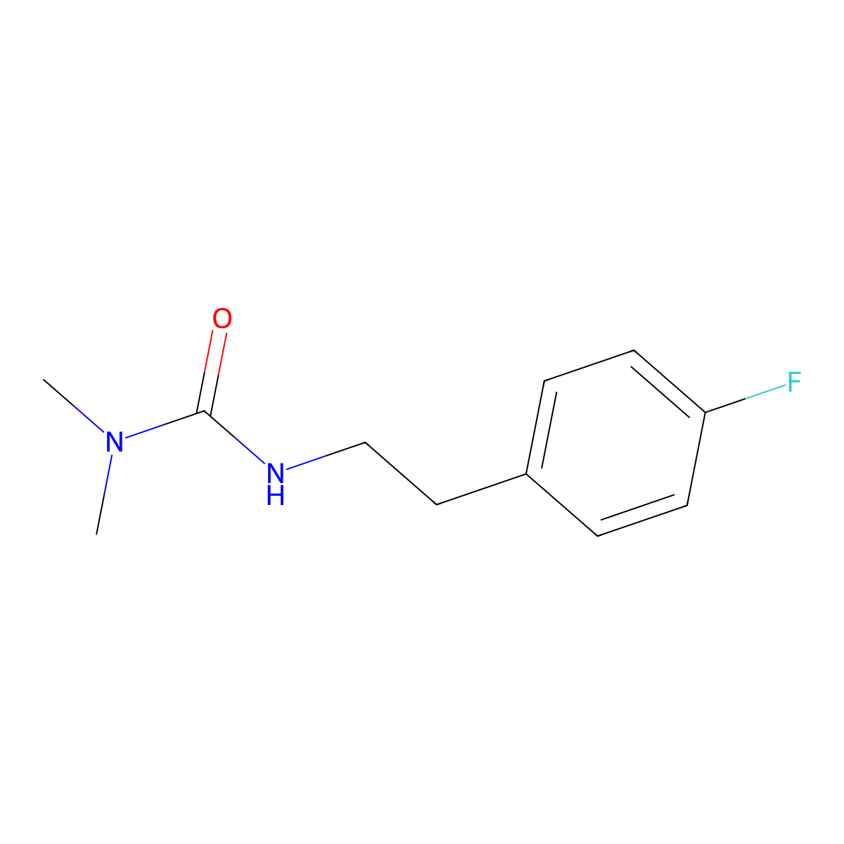 3-[2-(4-Fluorophenyl)ethyl]-1,1-dimethylurea molecular structure, CAS 831214-90-5