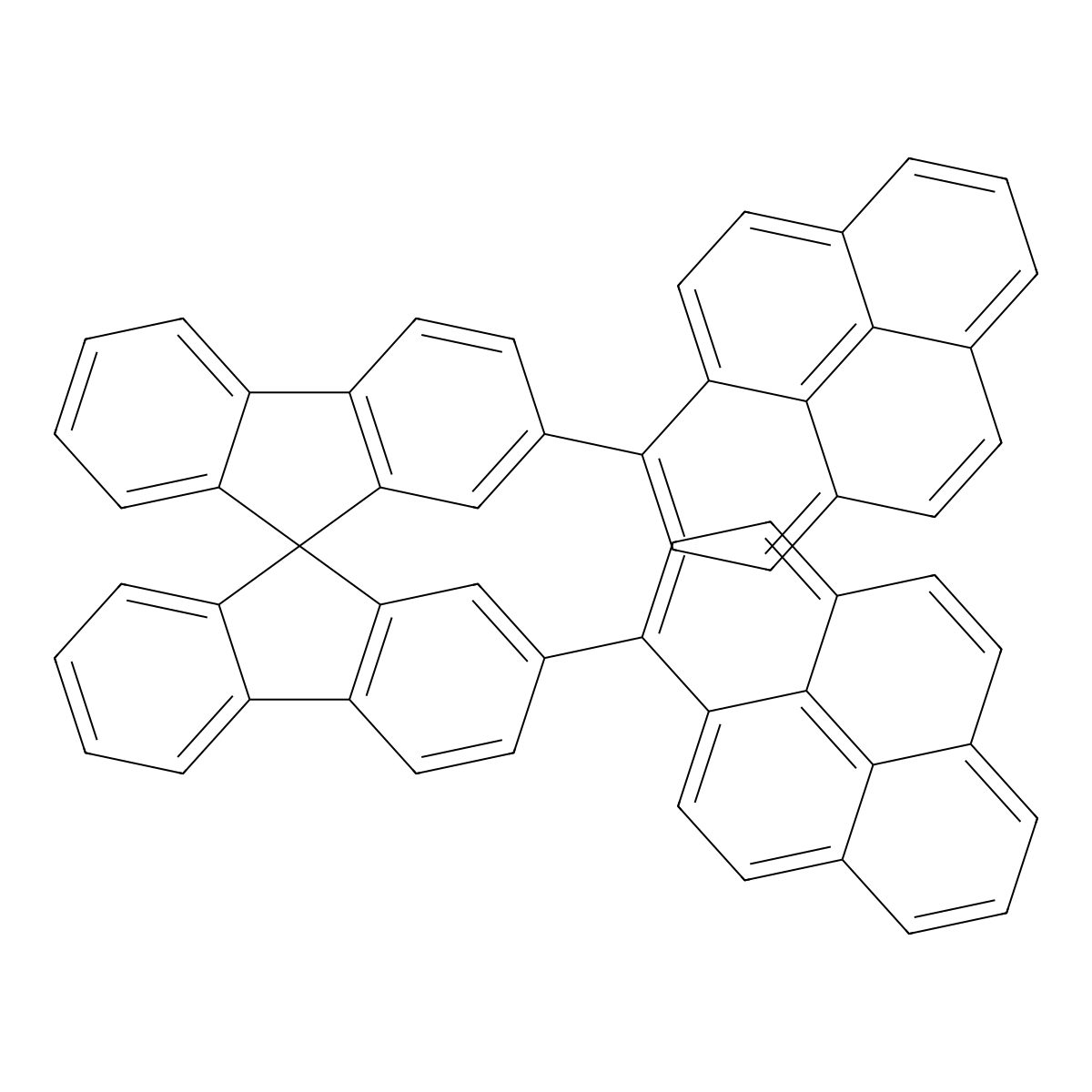 2,2'-Di(pyren-1-yl)-9,9'-spirobi[fluorene] molecular structure, CAS 831222-16-3