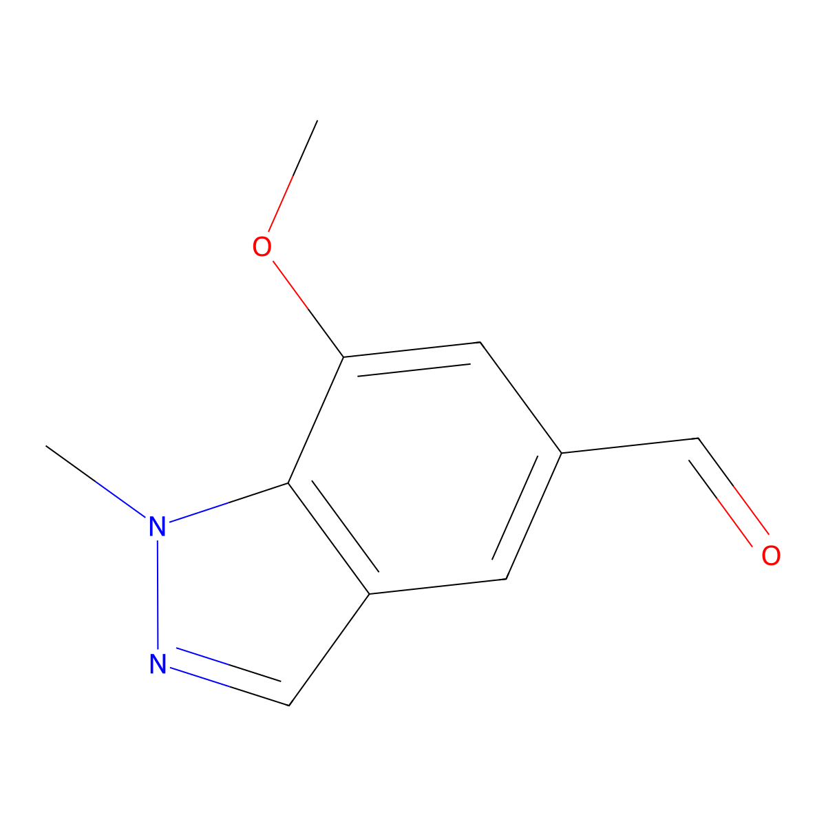 7-Methoxy-1-methyl-1H-indazole-5-carbaldehyde molecular structure, CAS 831222-99-2