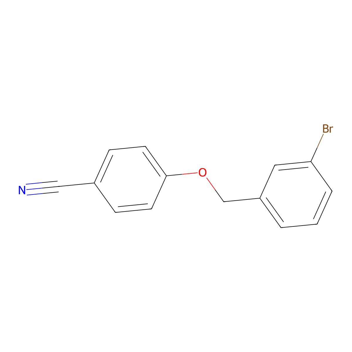 4-((3-Bromobenzyl)oxy)benzonitrile molecular structure, CAS 831229-82-4