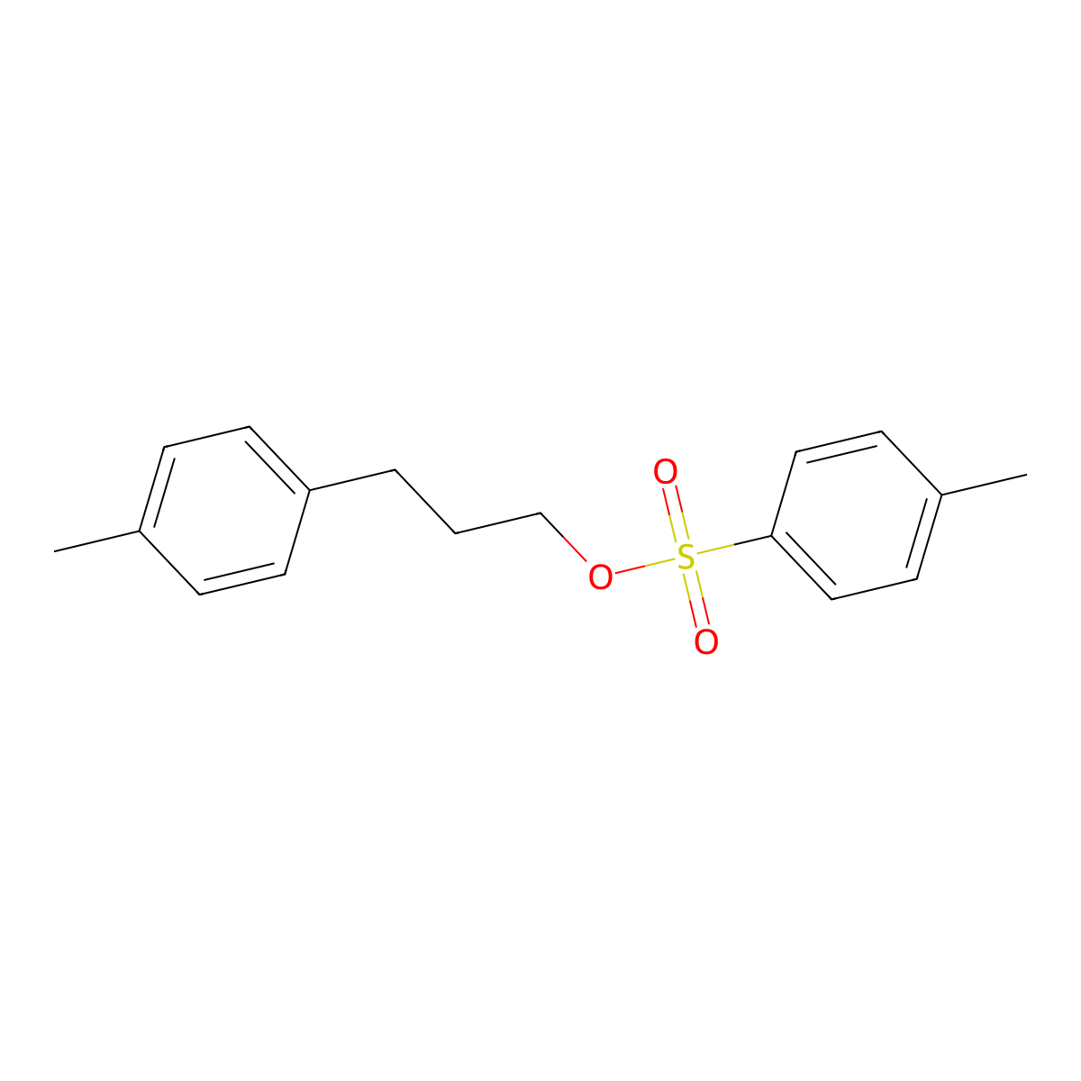3-(4-Methylphenyl)propyl 4-methylbenzene-1-sulfonate molecular structure, CAS 83123-34-6